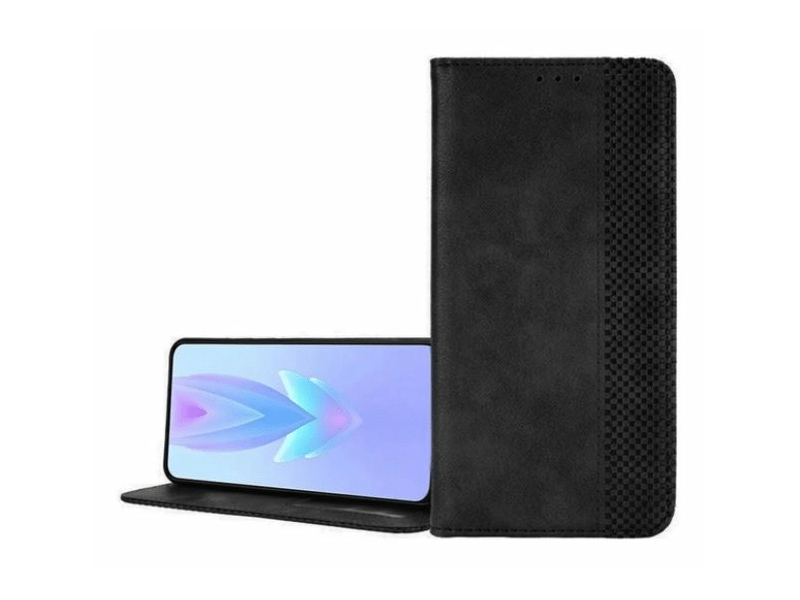 Gigapack Tecno Spark 20 Pro Plus Bőr hatású flip tok, fekete (GP-157956)