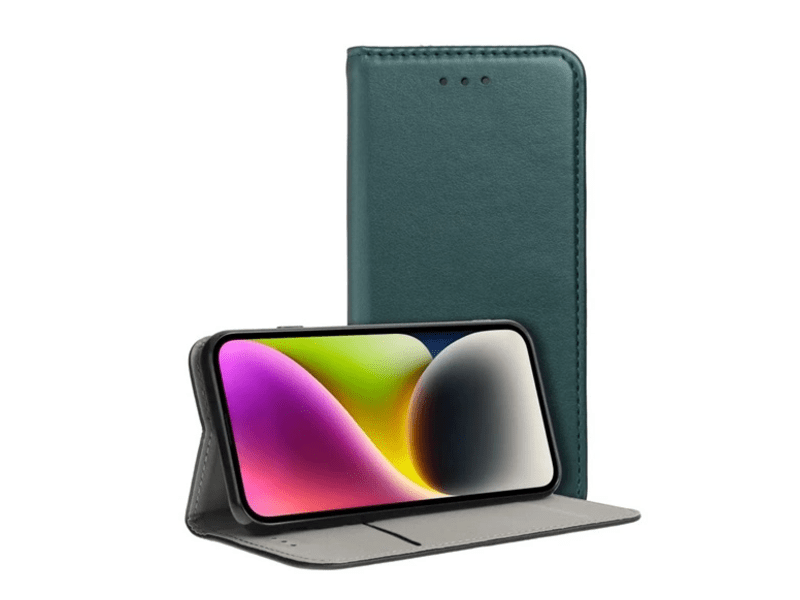 Gigapack Realme Note 50 Bőr hatású flip tok, zöld (GP-157272)