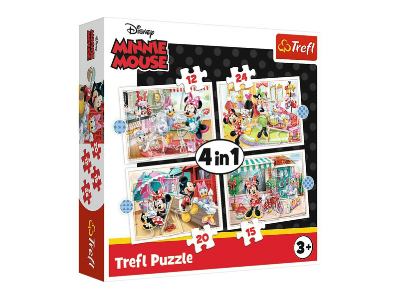 Puzzle 4in1 12,15,20,24 db-Minnie egér