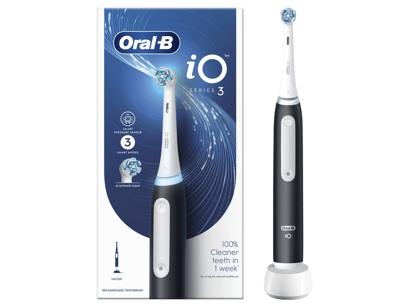Oral-B iO3 Elektromos fogkefe, Fekete