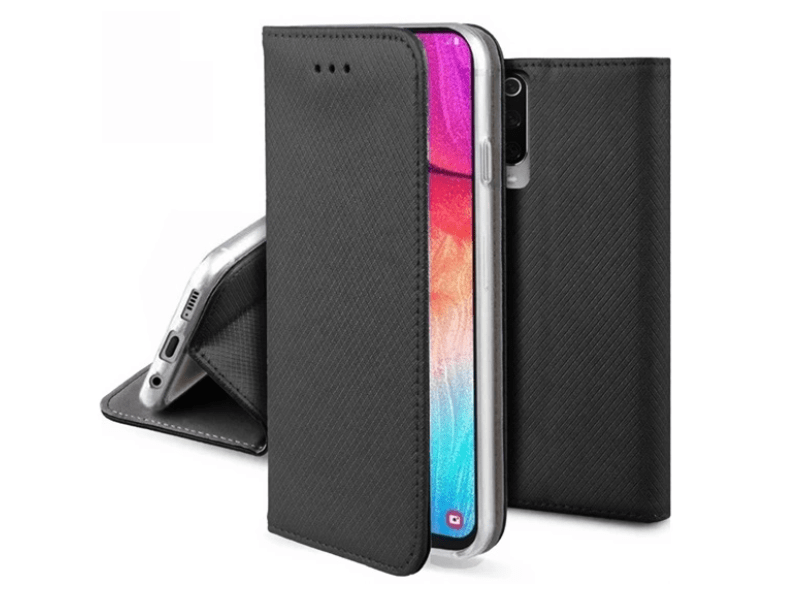 Gigapack Infinix Smart 8 (X6525) Bőr hatású flip tok, fekete (GP-159753)