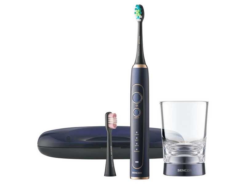 Sencor SOC 4210BL Szónikus fogkefe kék töltő pohárral