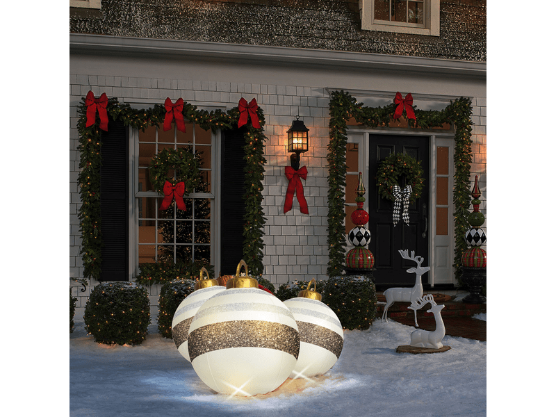 Family Felfújható RGB LED-es óriás karácsonyi gömb (58740A)