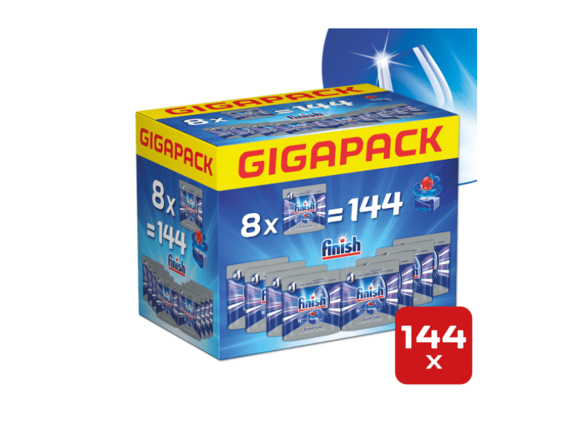 Finish Quantum GigaPack mosogatógép-tabletta csomag, 144 db