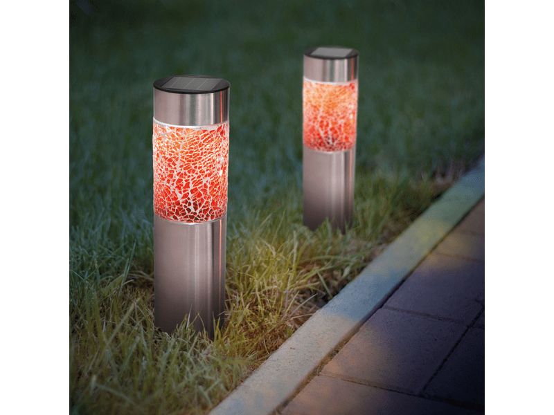 Garden of Eden Leszúrható fém szolár lámpa - melegfehér