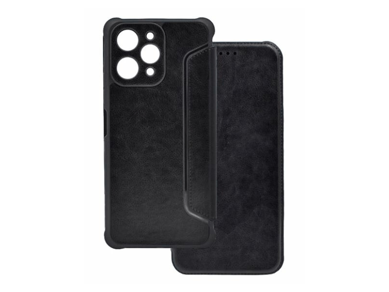 Gigapack Xiaomi Redmi 12 Bőr hatású flip tok, fekete (GP-159787)