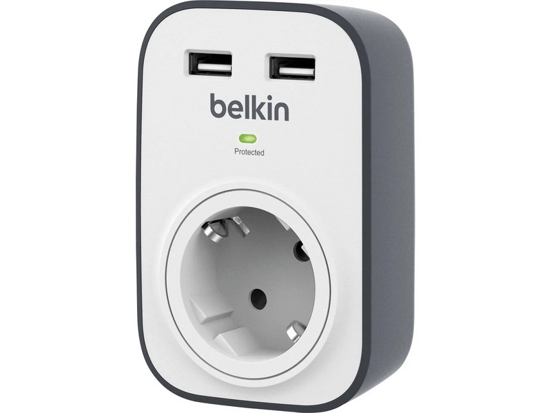 Belkin BSV103VF Túlfeszültségvédő 1 aljzatos, 2xUSB