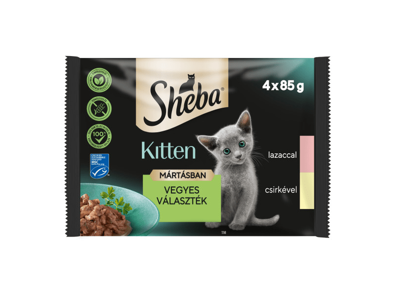 Sheba Junior vegyes választék mártásban  4x85g