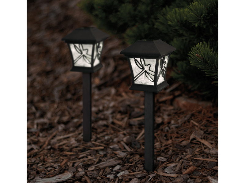 Garden of Eden Probojna solarna svjetiljka - vilin konjic - topla bijela - 9 x 9 x 25 (+9) cm