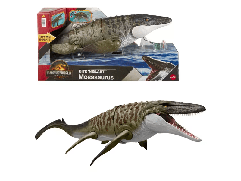 Jurassic World Bite ‘N Blast Mosasaurus dinoszaurusz akciófigura (JCH00)