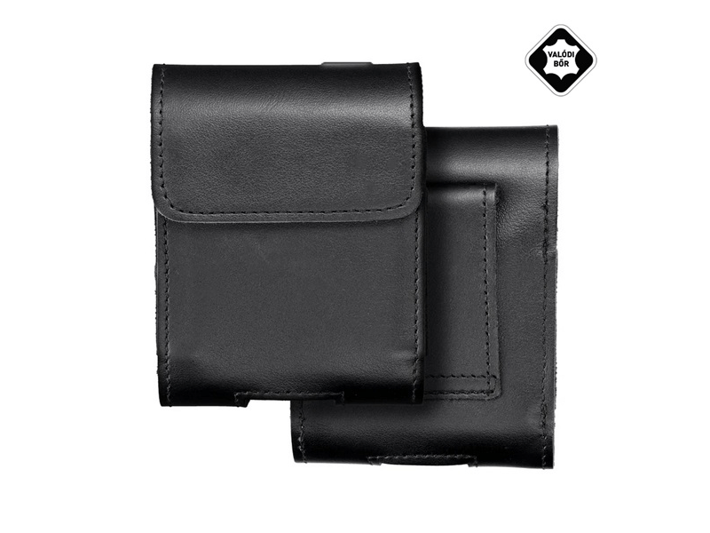 Gigapack Huawei P50 Pocket/ Samsung Z Flip Valódi bőr tok, fekete (GP-148233)