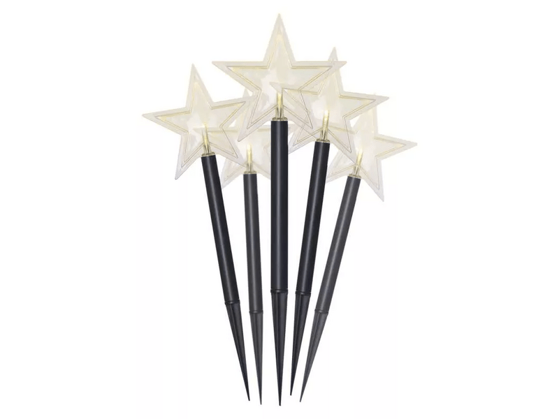 Emos DCZW01 LED karácsonyi leszúrható csillagok, 30 cm, kültéri és beltéri, meleg fehér, időzítő
