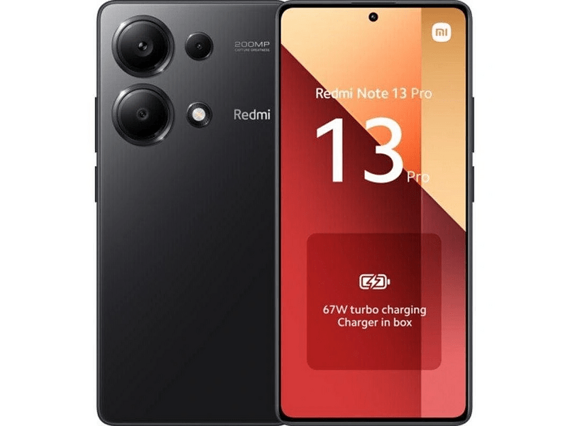 Xiaomi Redmi Note 13 Pro 4G 8/256 GB Okostelefon, Fekete