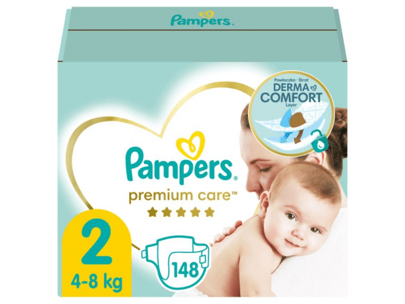 Pampers Premium Care 2 Mini pelenka, 4-8 kg, 148 darab