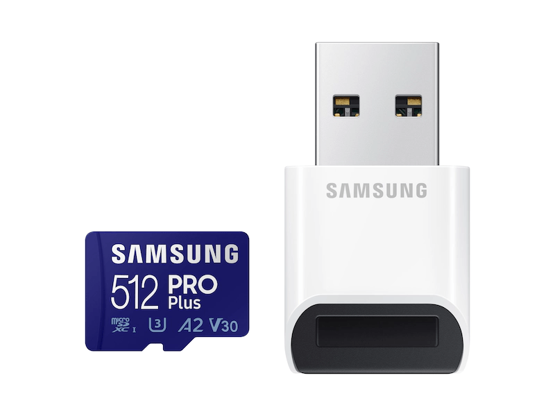 Samsung Pro Plus MicroSDXC + kártyaolvasó, 512 GB (MB-MD512KB)