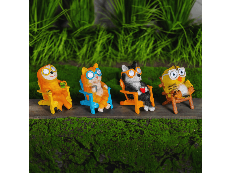 Garden of Eden 11425 LED-es szolár állatfigurák, 4-féle