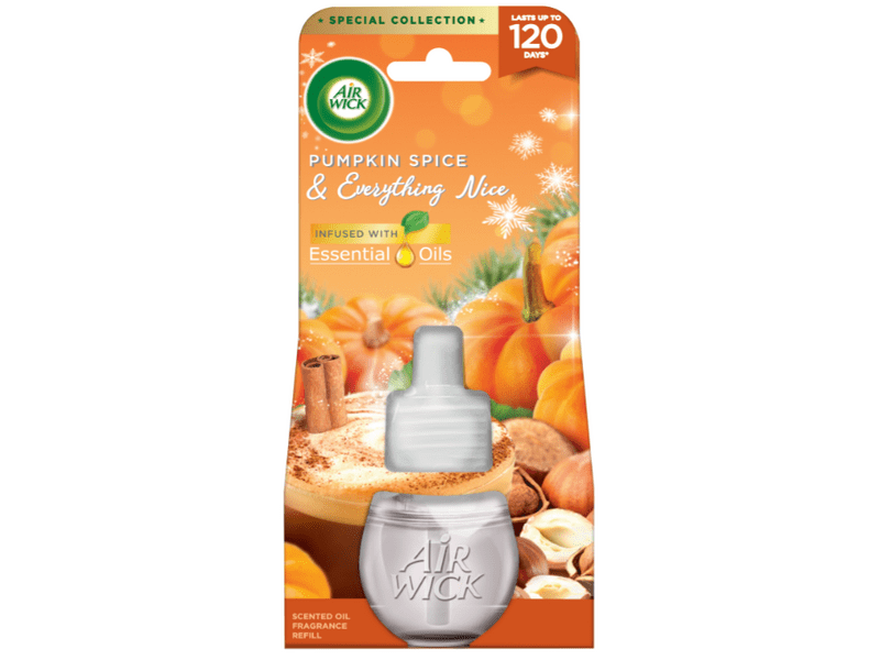 Air Wick elektromos utántöltő légfrissítő készülékhez - Fűszeres Sütőtök Varázs 6x19ml