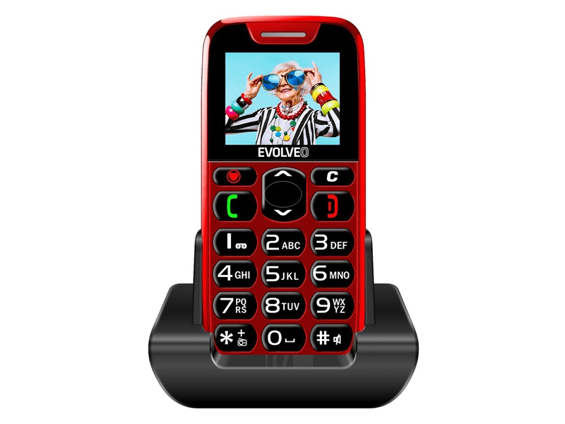 Evolveo EasyPhone EP501 Mobiltelefon, Piros (EP-501-RD)
