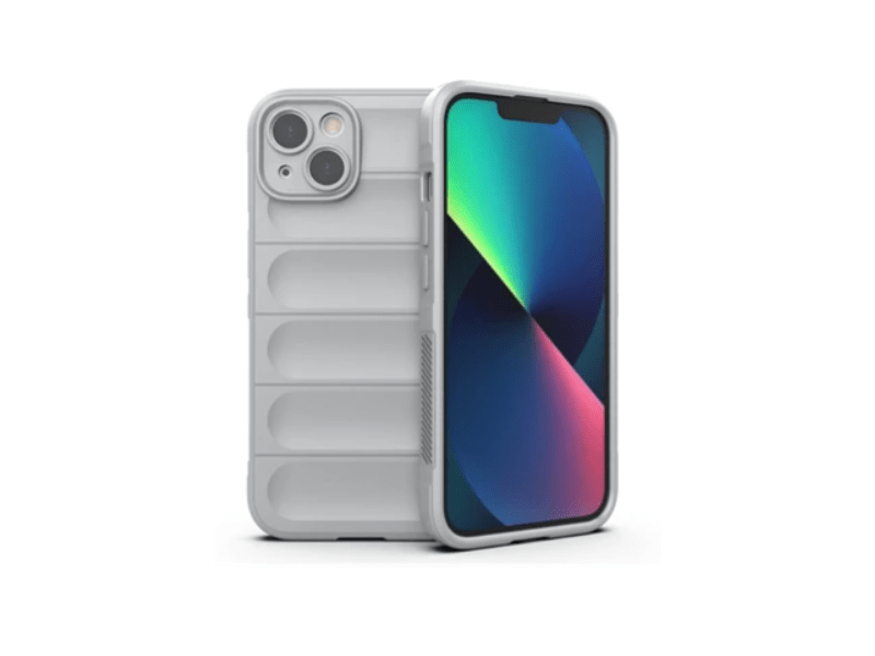 Gigapack Apple iPhone 13 Szilikon tok, világosszürke (GP-134475)