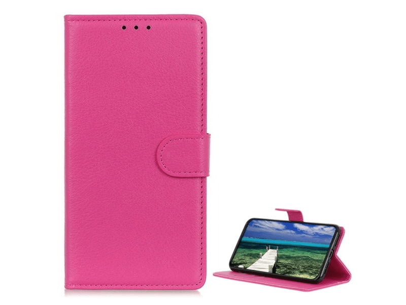 Gigapack Xiaomi 14 Bőr hatású flip tok, magenta (GP-155546)