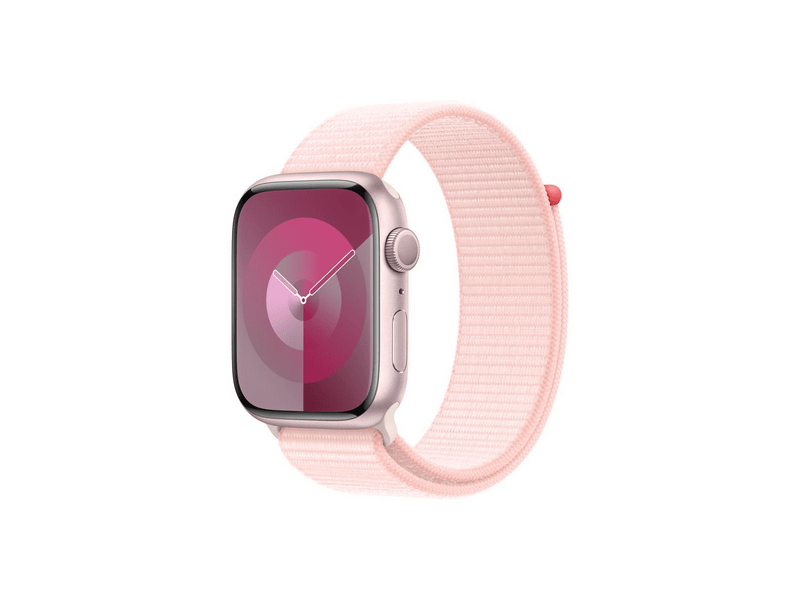 Apple Watch Series 9 GPS – 45 mm-es rózsaszín alumíniumtok, sportpánt (MR9J3QH/A)