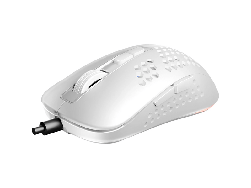 Avax LW01 RGB vezetékes optikai gamer egér, fehér