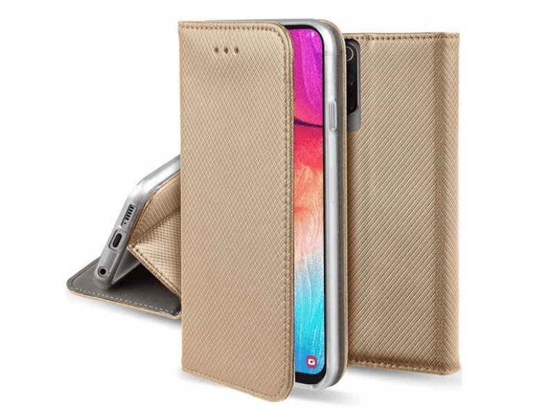 Gigapack GP-137994 Xiaomi Redmi Note 12 5G/Poco X5 5G bőr hatású flip tok, arany