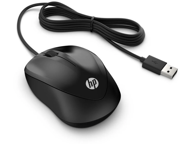 HP 1000 Vezetékes egér, Fekete (4QM14AA)