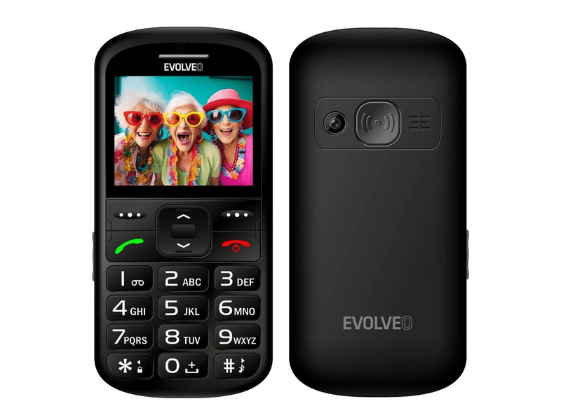 Evolveo EasyPhone XS Mobiltelefon, fekete (EP-570-XS-BK)