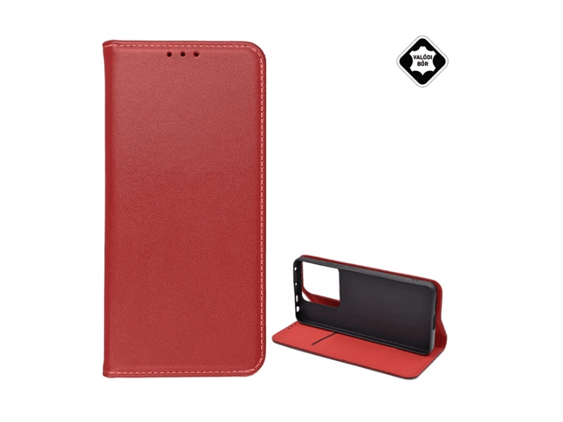 Gigapack Redmi Note 13 Pro 5G/Poco X6 Bőr flip tok, piros (GP-154015)