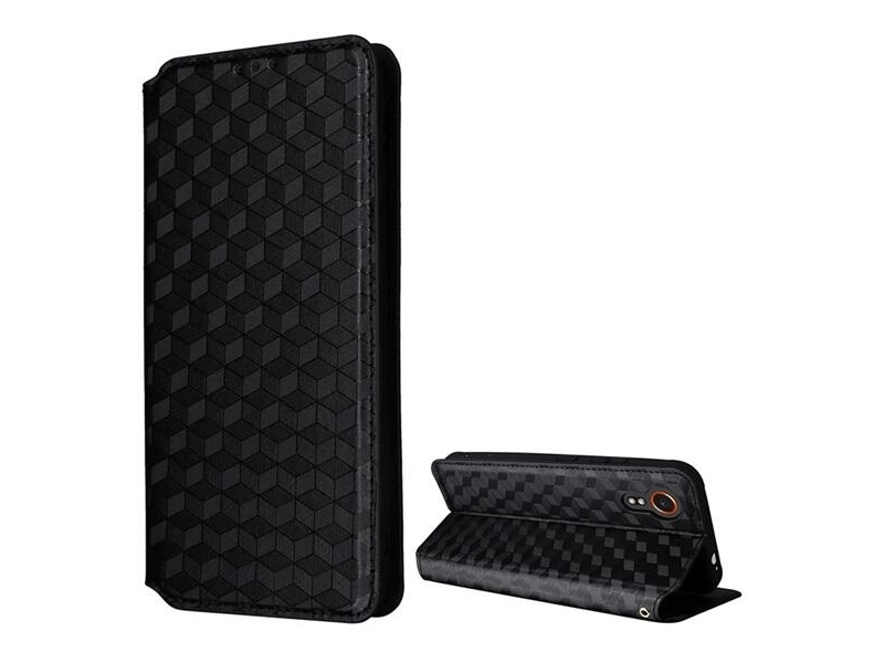 Gigapack Samsung Galaxy Xcover 7 5G Bőr hatású flip tok, fekete (GP-154930)