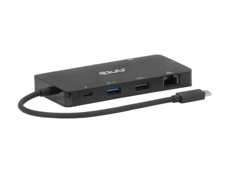 Club 3D CSV-2552 USB Hub, 2xUSB-C, 2xUSB-A, 2xHDMI, RJ45, SD
