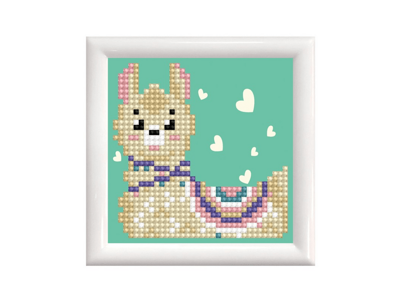 Diamond Dotz kezdő készlet gyémántfestő kép kerettel, láma (DD1.037F)