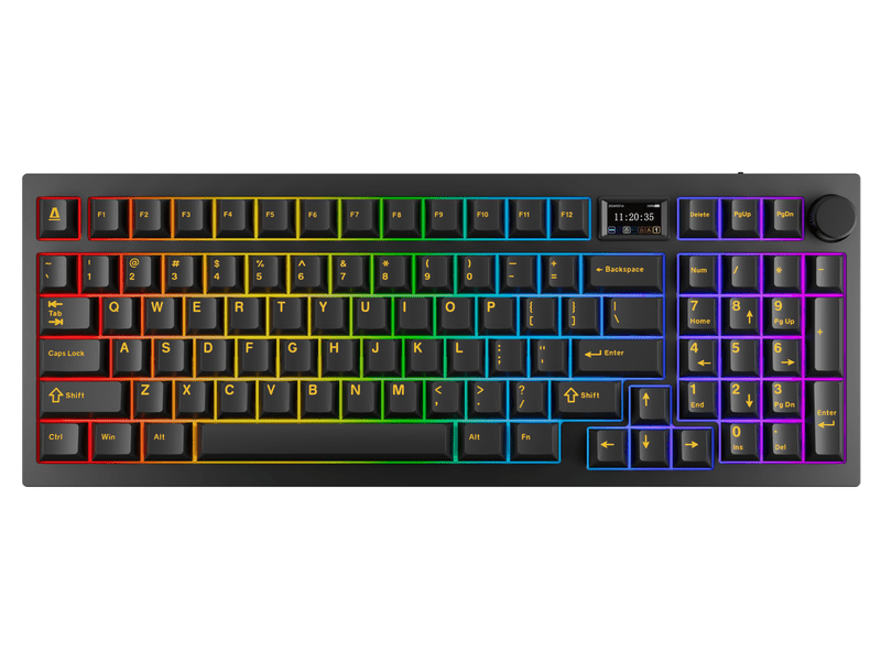 Avax GM03YL PRO Gasket RGB tri-mode mechanikus billentyűzet, sárga switch