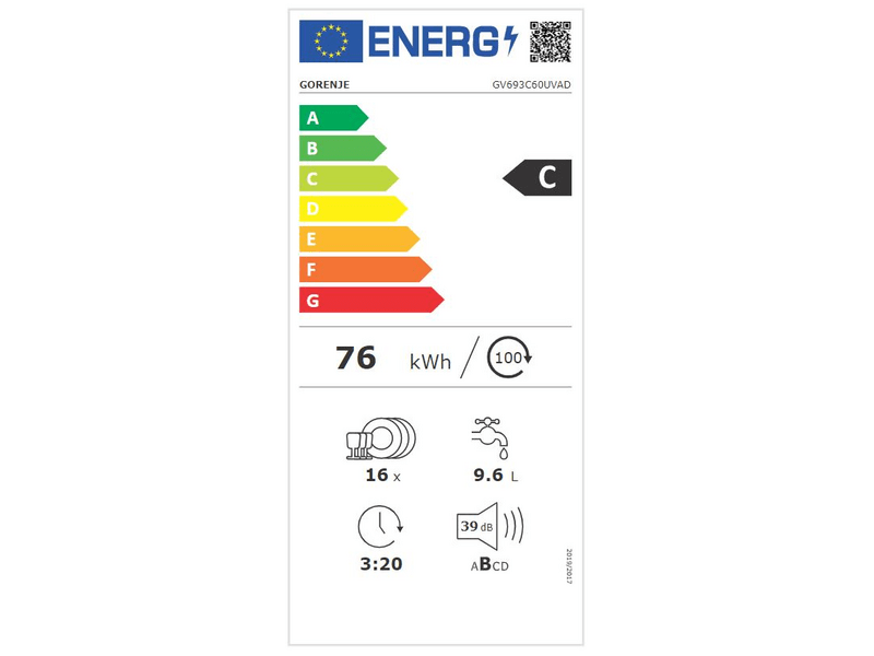 Gorenje GV693C60UVAD Beépíthető mosogatógép