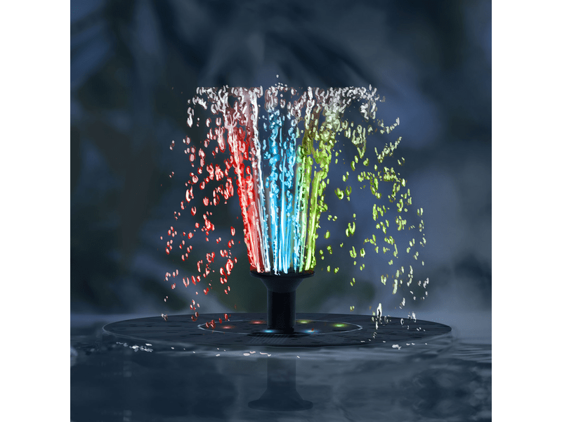 Garden of Eden Szolár szökőkút - akkumulátorral, 6 db RGB LED-del 11225