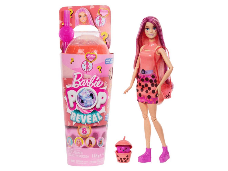 Barbie: Slime Reveal Bubi-Buli baba - narancssárga (HTJ22)