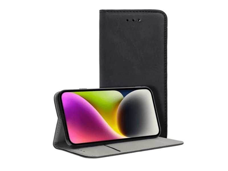 Gigapack Realme Note 50 Bőr hatású flip tok, fekete (GP-157270)