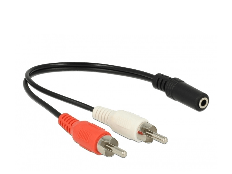 Delock 85806 Audio RCA/3,5mm sztereo jack átalakító, 20 cm