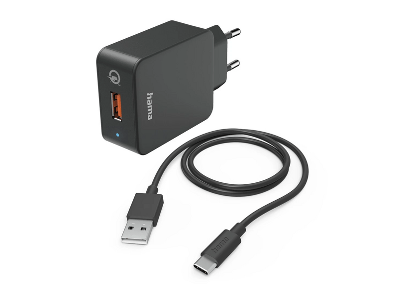 Hama 201625 Hálózati töltő szett, QC 3.0 USB -Type-C, 19,5W