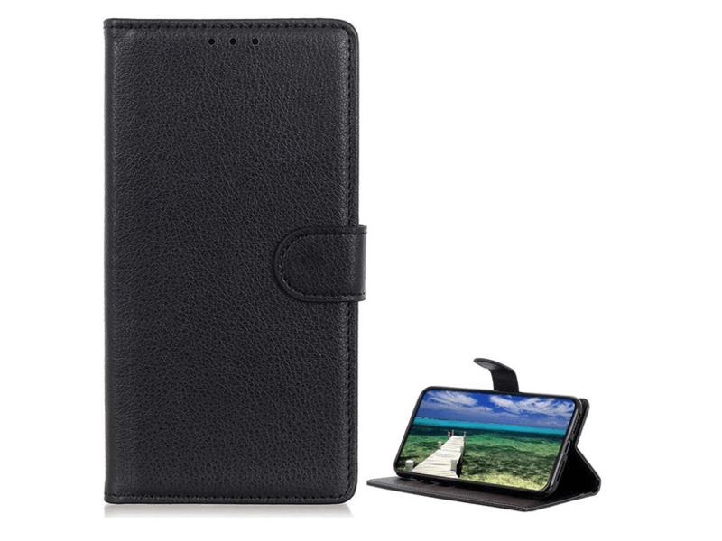 Gigapack Xiaomi 14 Bőr hatású flip tok, fekete (GP-155540)