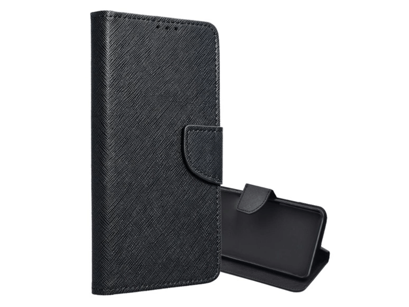 Gigapack Motorola Moto E13 Bőr hatású flip tok, fekete (GP-155526)