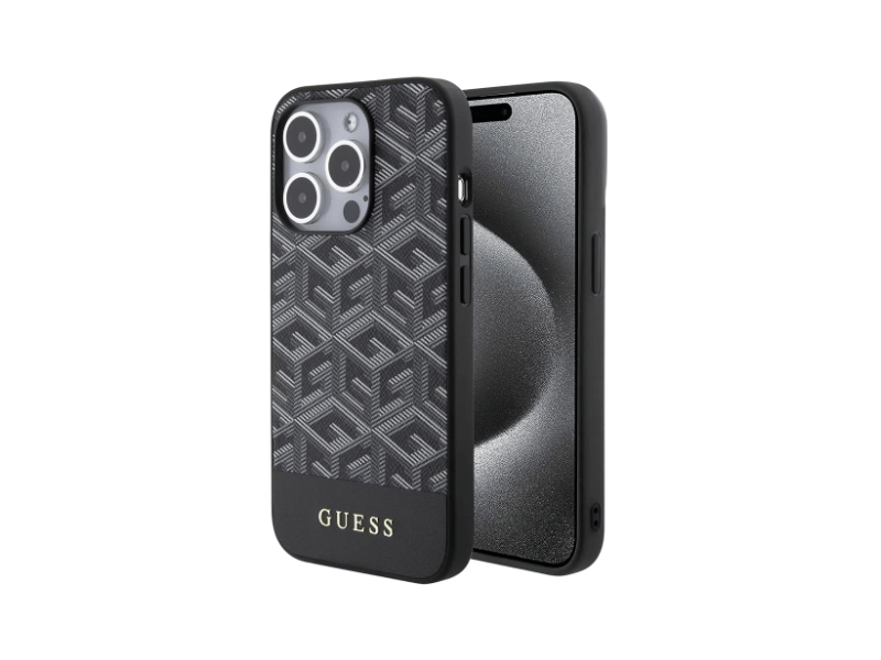 CG Mobile Guess Apple iPhone 15 Pro műanyag tok, fekete (GUHMP15LHGCFSEK)