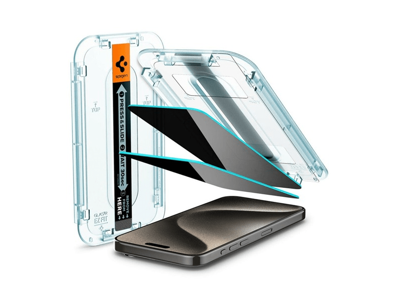 Spigen AGL06874 iPhone 15 Pro Max képernyővédő üveg, 2db