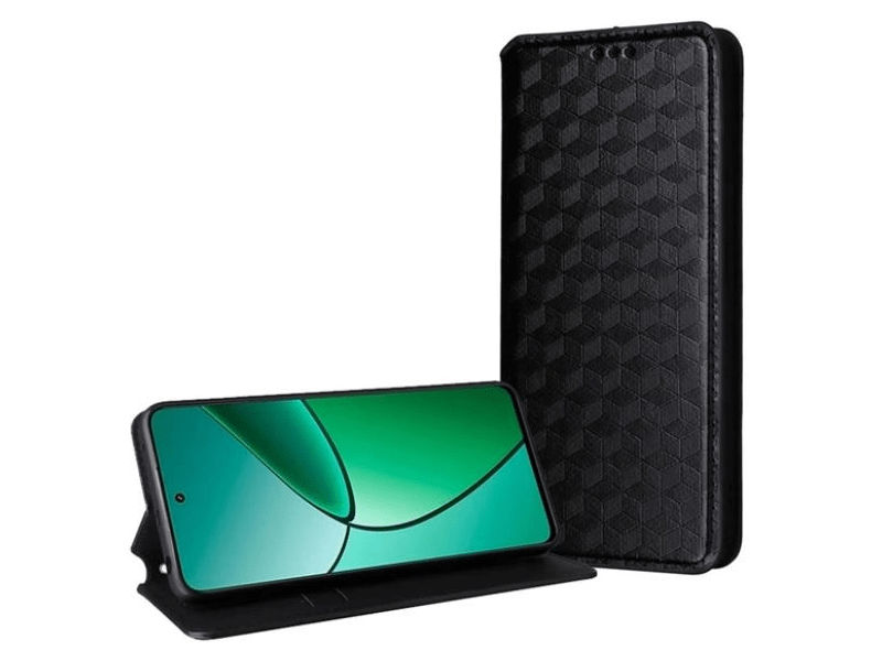 Gigapack GP-160573 TCL 50 5G bőr hatású flip tok, fekete