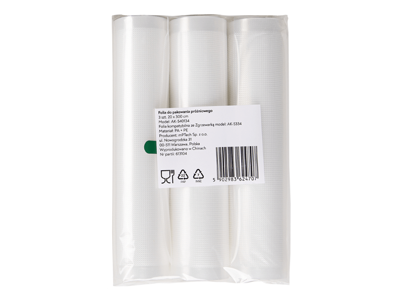 Huslog AK-540134 Vákuumfólia, 3 db, 20x300cm