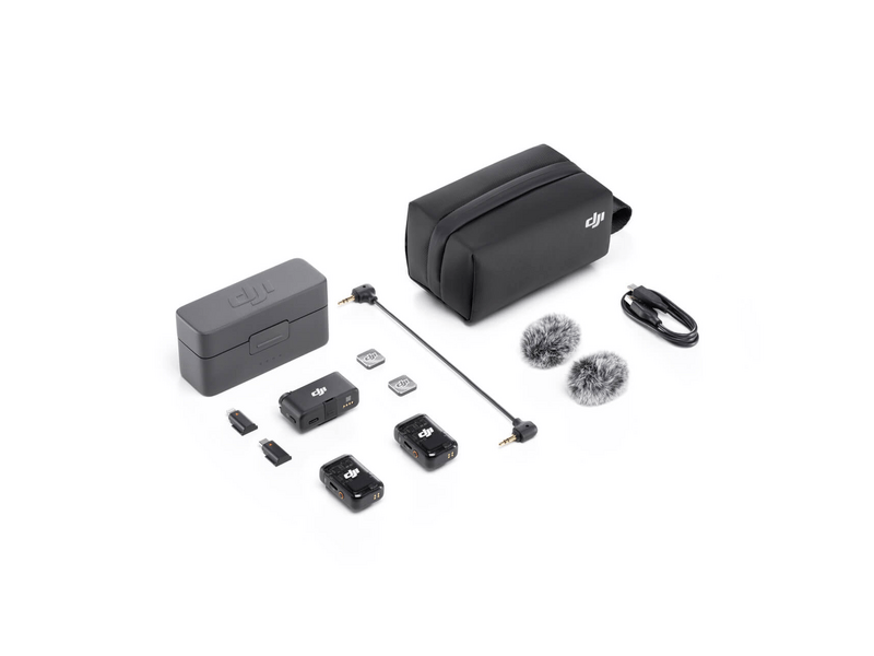 DJI Mic 2 (2 TX + 1 RX + Charging Case) Mikrofon szett (CP.RN.00000324.01)
