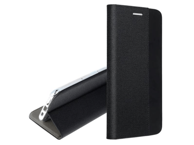 Gigapack Xiaomi Redmi Note 12 Pro/Poco X5 Pro Bőr hatású flip tok, fekete (GP-138723)