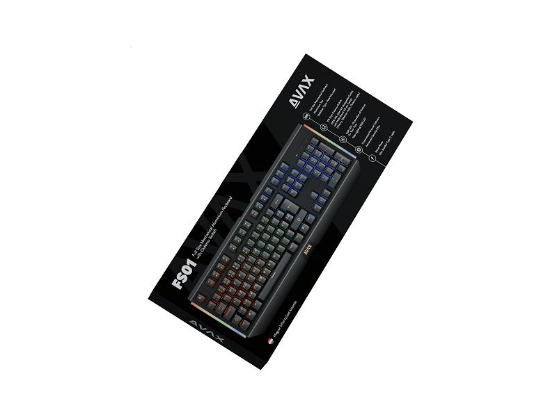Avax FS01B Mechanikus gamer billentyűzet, barna switch