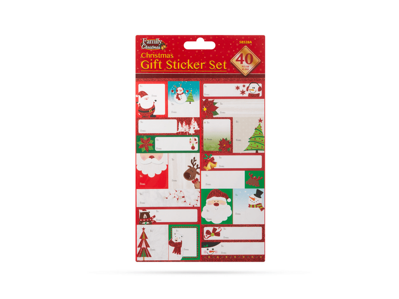 Family 58528A Karácsonyi ajándék matrica szett, 40 db